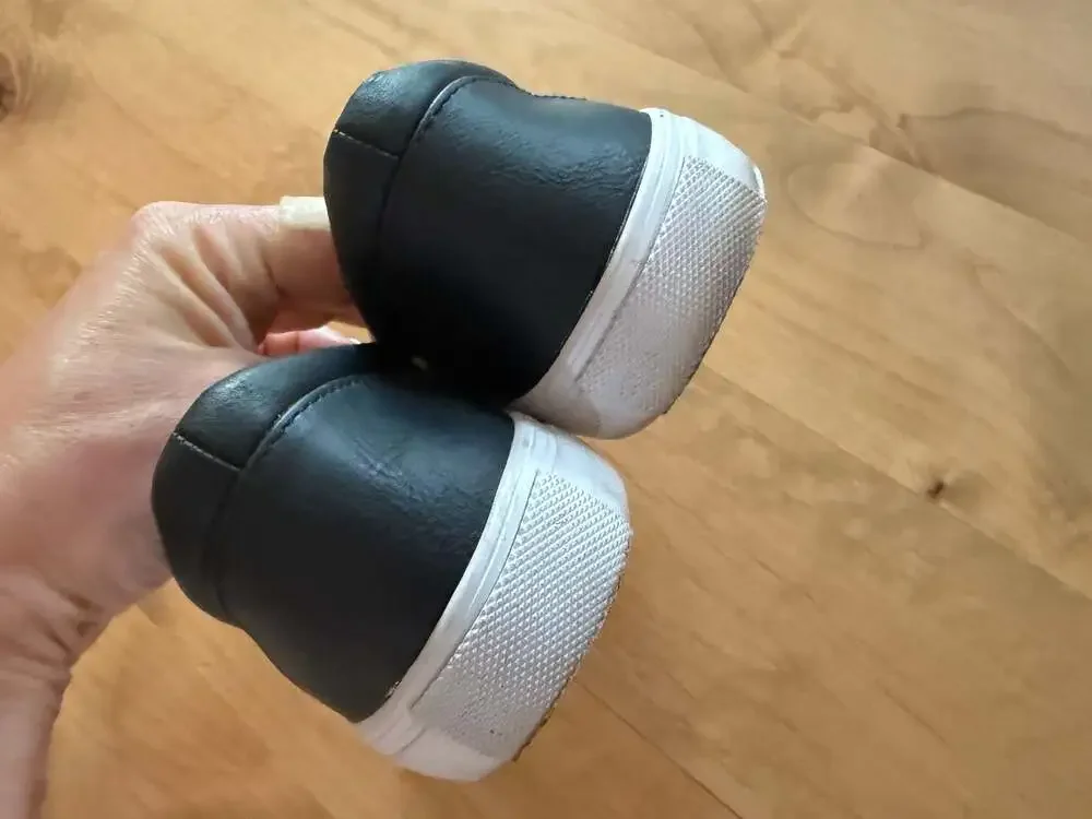 Soda Tracer Black Perforated Slip-On Sneakers 8.5